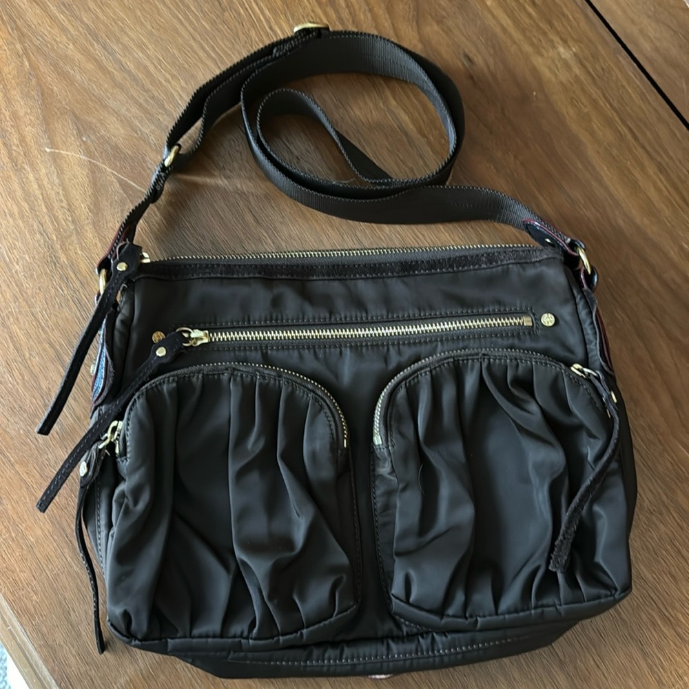 MZ Wallace chocolate brown crossbody/shoulder purse EUC